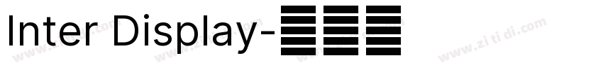 Inter Display字体转换